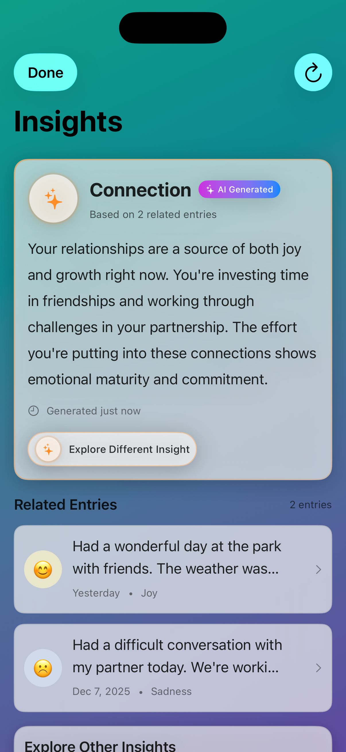 Connection Insight Smart Reflection